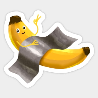 Duct tape relaxing banana Sticker